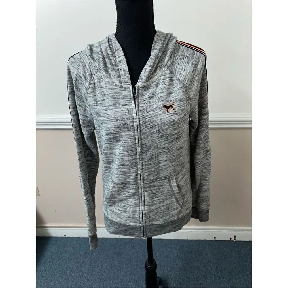 PINK Victoria’s Secret Grey Zip Up Jacket Size Small